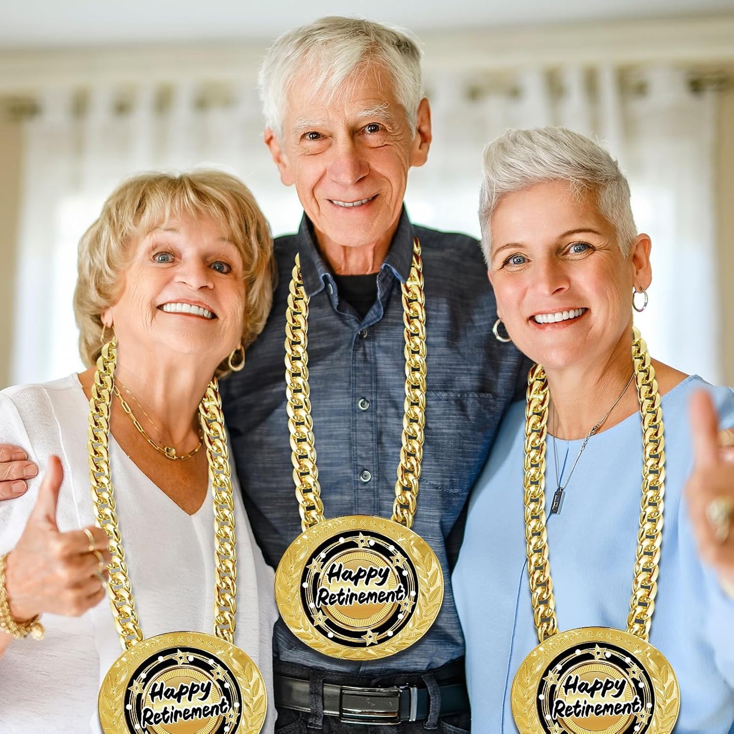 Happy Retirement Gifts for Men Women, 5.9" Retirement Medal, Going Away, Goodbye, Farewell Gifts for Coworkers Colleague Boss Employee Teacher Nurse - Coworker Leaving Gifts for Women Men