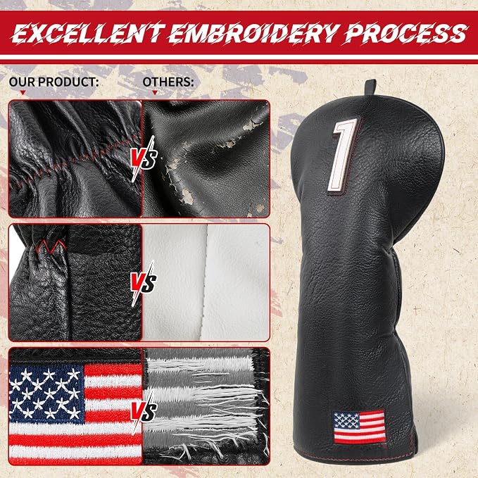 Golf Head Covers, American Flag Patriotism Golf Club Cover - Image 6