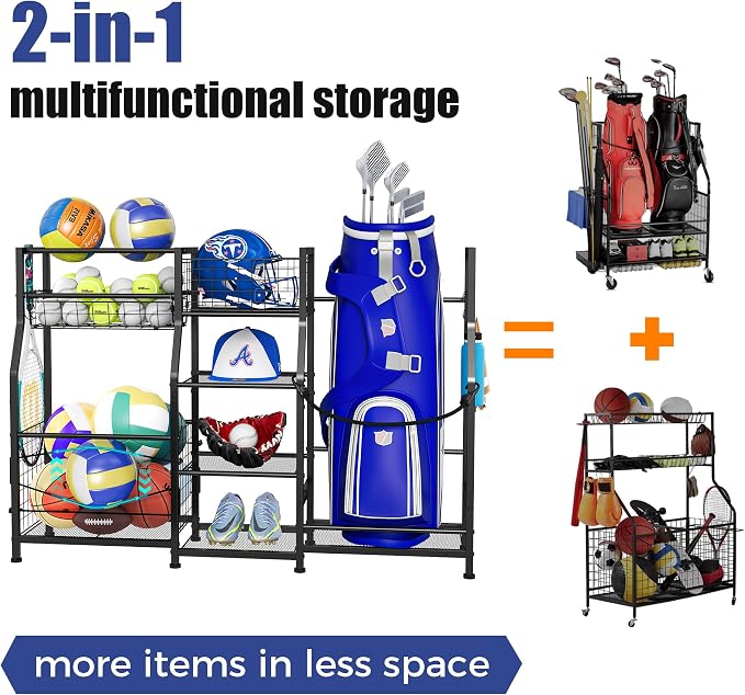 Sonyabecca Golf Bag Stand Golf Storage Organizer - Image 4