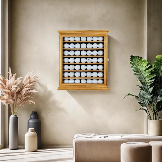 49 Golf Ball Display Case | Solid Wood Cabinet - Image 8
