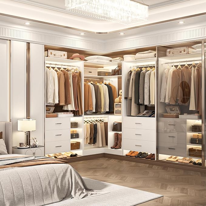Aheaplus Closet System with 3 Sets, 86.8" Closet Organizer System with 6 - Image 3