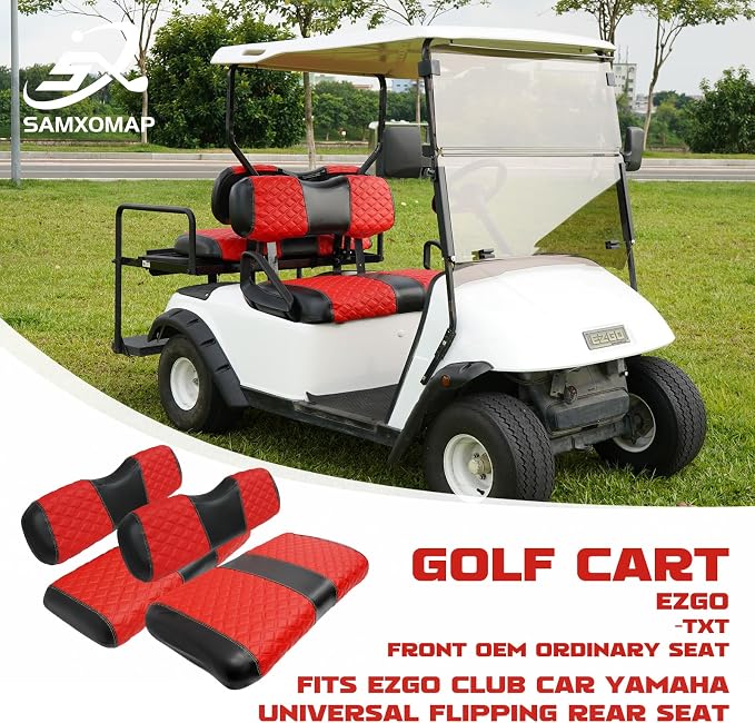 Golf Cart Front and Rear Seat Covers Waterproof and Sun Resistant Marine Grade - Image 2