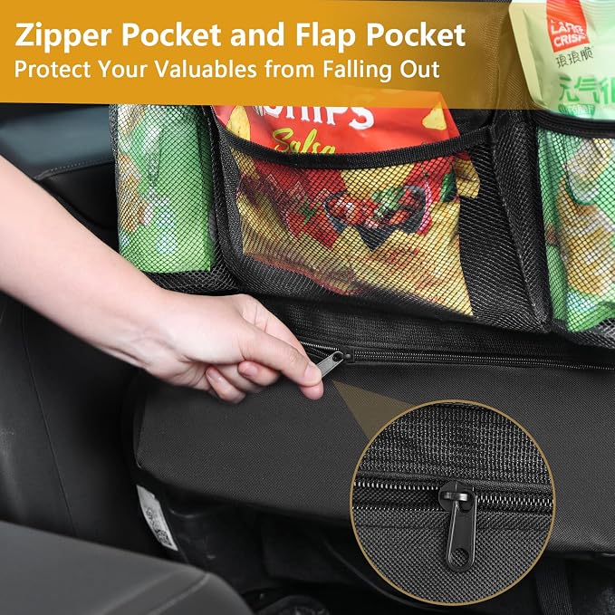 Car Seat Organizer with 13 in Tablet Holder, Waterproof Back Seat Protector - Image 4