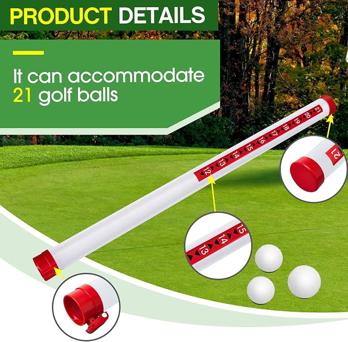 Deekin 2 Pieces Golf Ball Picker Plastic Clear Golf Ball Retriever Collector - Image 3