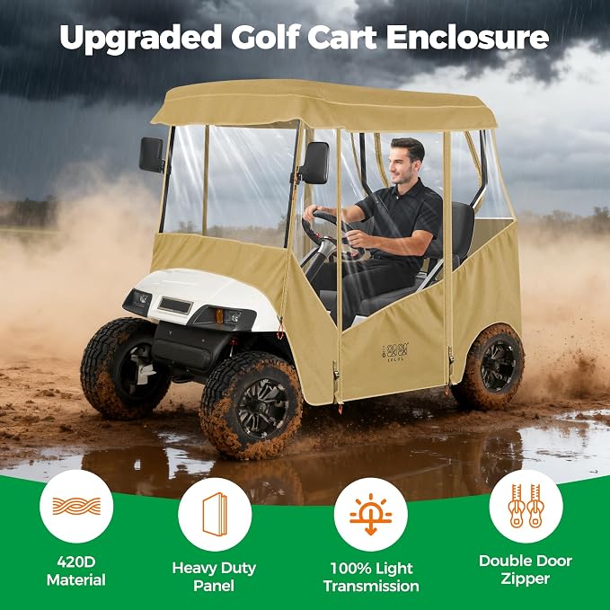 10L0L Universal Golf Cart Enclosure Compatible - Image 3