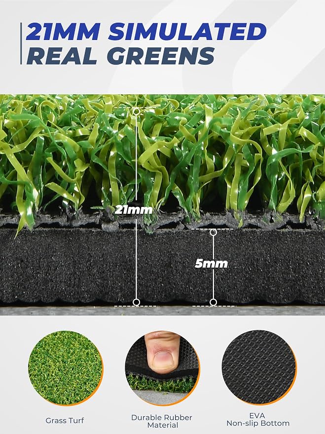 Golf Hitting Mat 5×4ft, Thickened 21/31mm Golf Practice Mat - Image 2