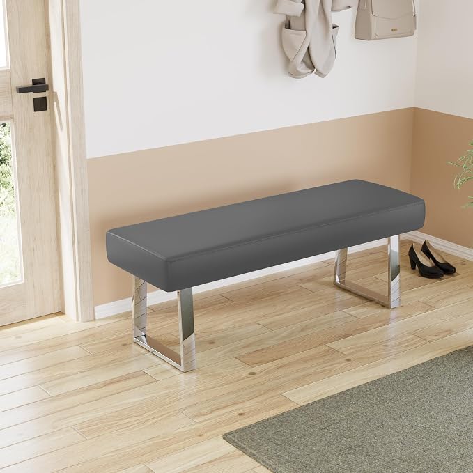 JIEXI Bedroom Bench Bed end upholstered Bench Indoor Corner Small Bench - Image 6