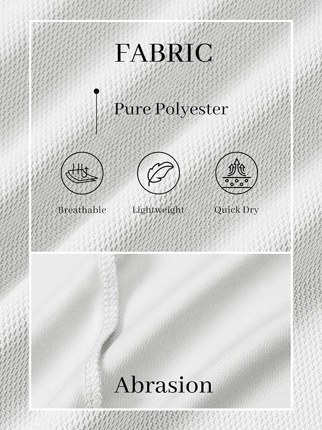 TACVASEN Men's Polo Shirts Short Sleeve Golf Polos Dry Fit UPF 50+ Performance - Image 6
