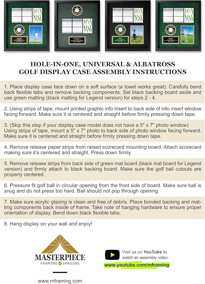Universal Golf Achievement, Award Display Case Frame - Image 6