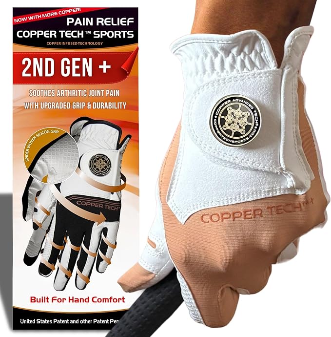 Copper Tech Golf Gloves Men Right Handed Golfer or Left Handed Golfer | Copper by CopperTechSports