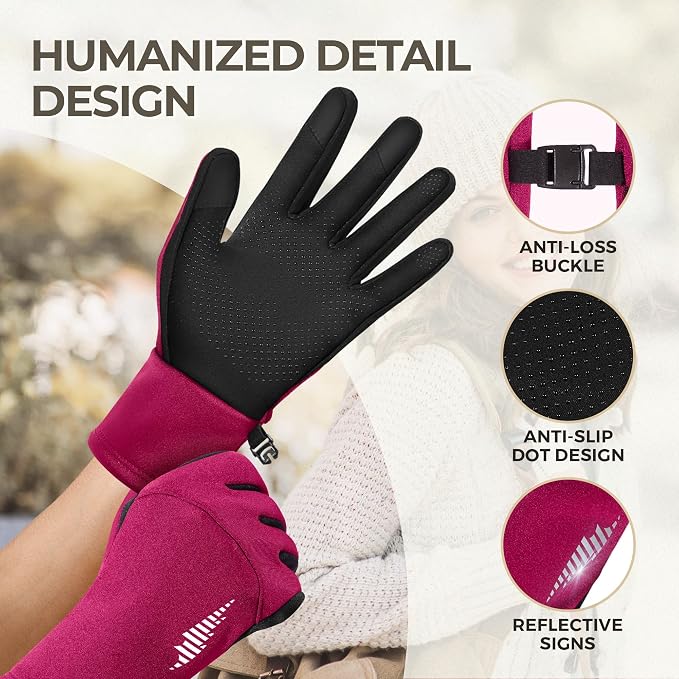 SIMARI Winter Gloves for Women, TouchScreen Water-Resistant Warm Thermal Gloves - Image 5