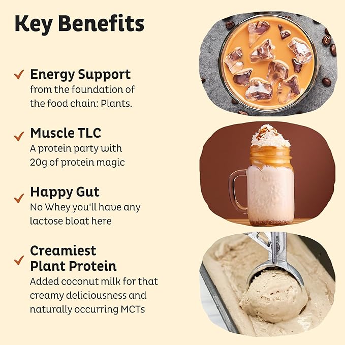 KOS Vegan Protein Powder, Salted Caramel Coffee - Image 3