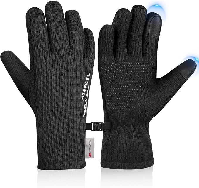 ATERCEL 3M Thinsulate Winter Gloves Men Women, Waterproof Thermal Cold Weather by ATERCEL