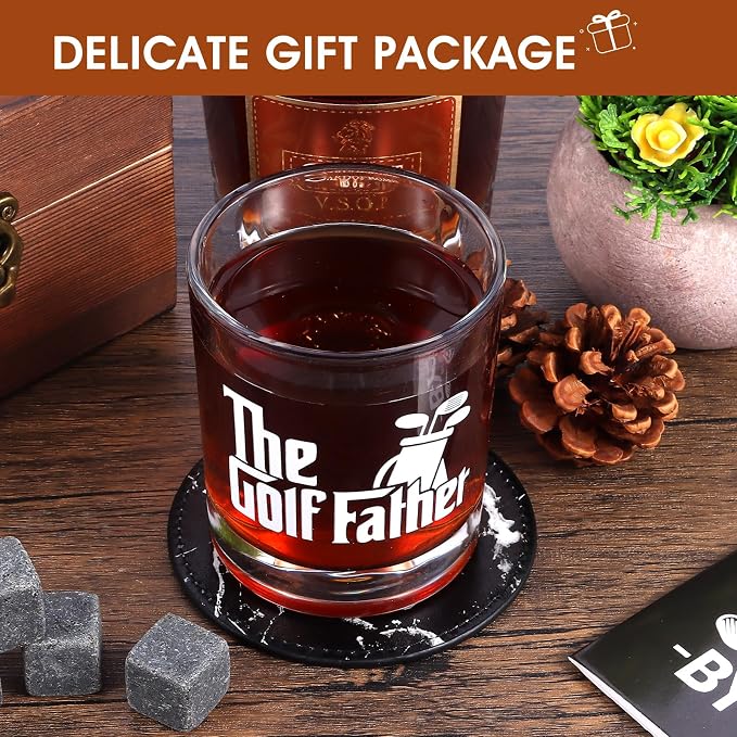 Whiskey Glass Gifts for Golf Dad, Best Gift for Men, Gift - Image 3
