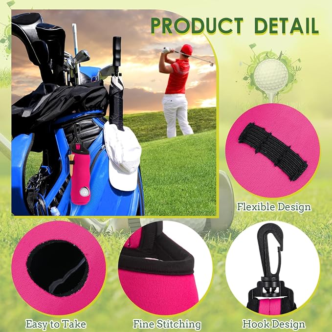WILLBOND 12 Pcs Golf Ball Tee Holder Neoprene Pouch Golf Ball Carry Bag - Image 5