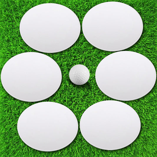 6 Pcs Golf Putting Target Hole Cup Bulk Golf Goal Circles Putt Disk Green Accessories for Golfers Putting Training Indoors Practice Outdoors Aid