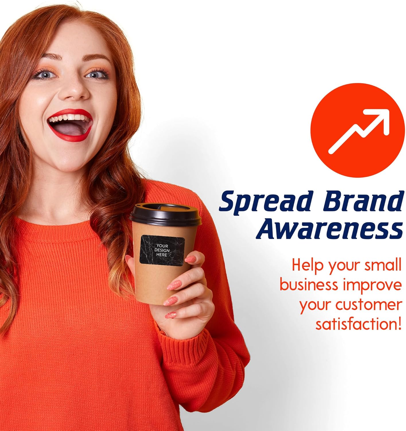 100 Custom Vinyl Stickers - Upload Your own Image, Text, Design, Logo - Personalized Logo Labels for Handmade, Packaging, Bottle, Jars, Candle, Brand Stickers (Black Marble, 5x3)