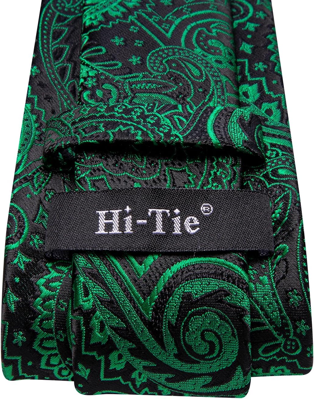 Hi-Tie Men 63inches Tie Set Extra Long Necktie Paisley Tie Pocket Suqare Cufflinks Big and Tall Men Tie