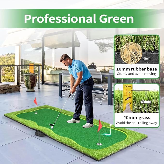 Golf Putting Green, Professional Large Practice Putting Mat - Image 3