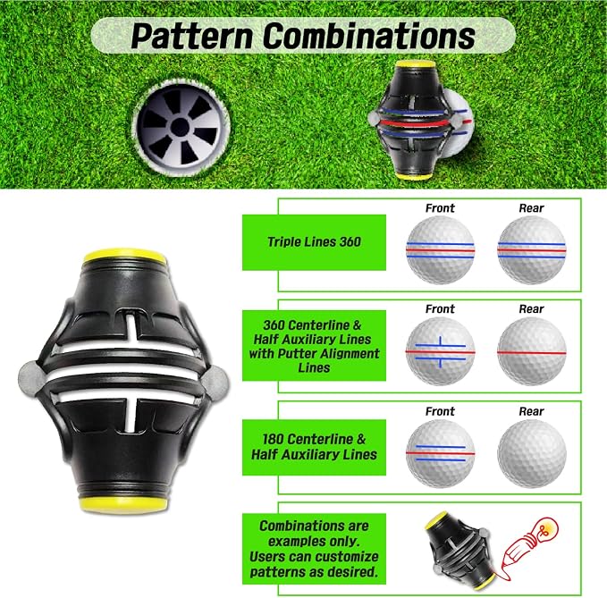 Putt Liner 360 Golf Ball Marker | 360 Degree Line Drawing Alignment Accessory - Image 3