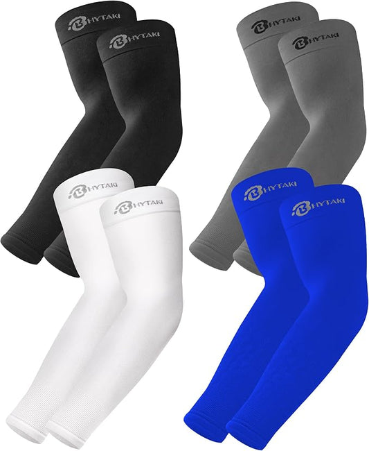 BHYTAKI UV Sun Protection Arm Sleeves, UPF 50 Sports Cooling Arm Compression by BHYTAKI
