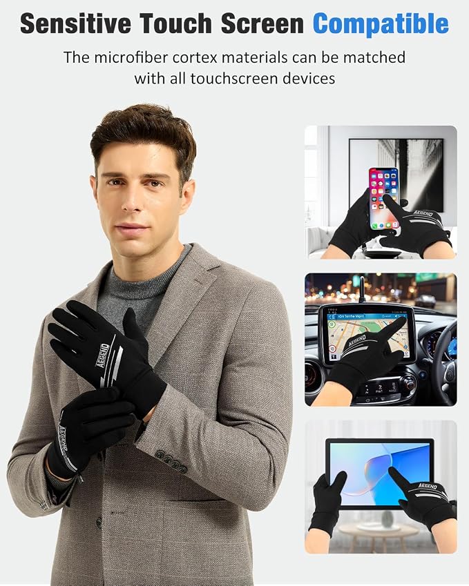 Aegend Lightweight Winter Gloves - Image 2