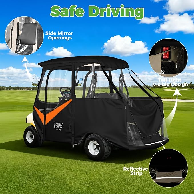 10L0L 4 Passenger Golf Cart Enclosure - Image 3