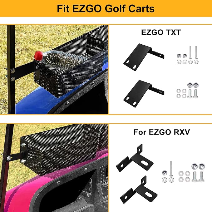 Golf Cart Basket Front Inner Fit EZGO TXT & RXV, Club Car Precedent&DS Golf - Image 7