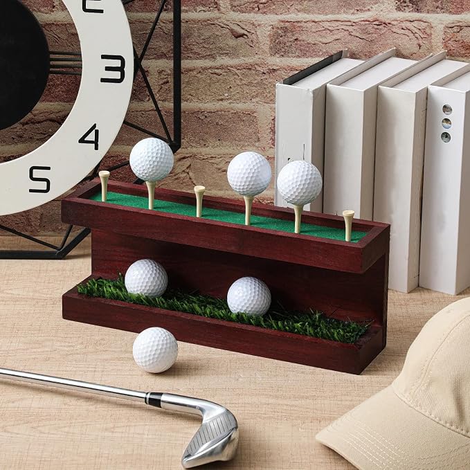 Menkxi Rustic Wood Golf Ball Holder 12.5 x 3 Inch Wall Mounted Vintage Display - Image 4