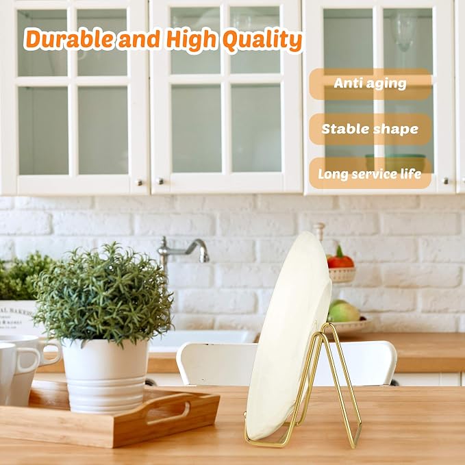 Mocoosy 2 Pack 4 Inch Gold Plate Stands - Image 4
