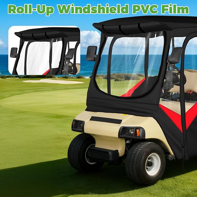 10L0L 4 Passenger Golf Cart Enclosure - Image 7