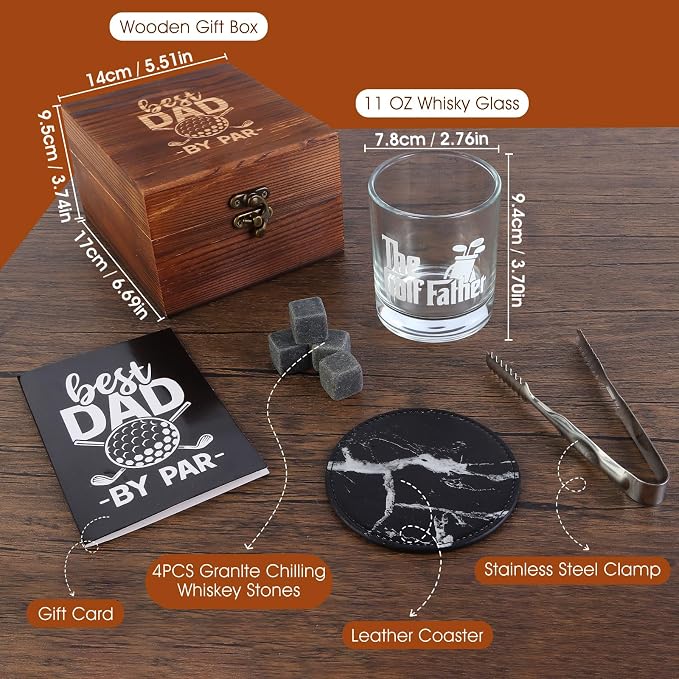 Whiskey Glass Gifts for Golf Dad, Best Gift for Men, Gift - Image 4