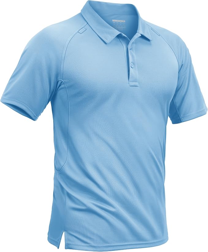 TACVASEN Men's Polo Shirts Short Sleeve Golf Polos Dry Fit UPF 50+ Performance by TACVASEN