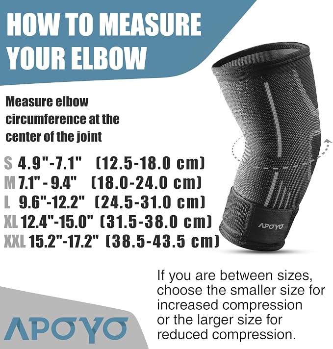 APOYO Elbow Brace for Tendonitis and Tennis Elbow, Compression Sleeve for - Image 3