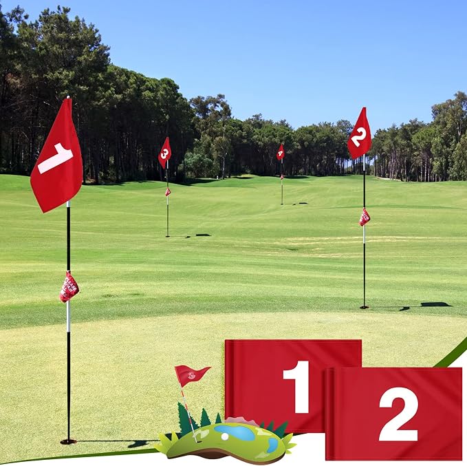 9 Pieces Large Numbered Golf Flags - Image 2