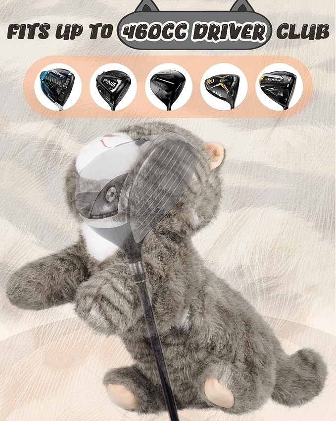 Big Teeth Funny Plush Driver Headcover Animal, Groundhog Gopher Penguin Driver - Image 5