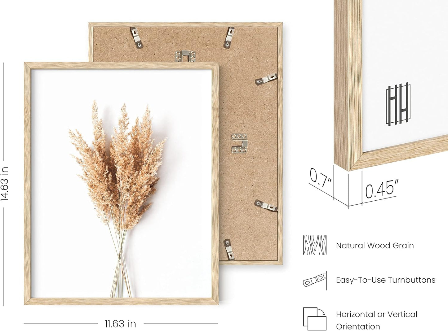 HAUS AND HUES Flower Wall Decor - Set of 4 Floral Wall Art, Flower Wall Art, Floral Pictures Wall Decor (Beige Frame, 11x14)