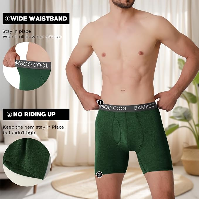 BAMBOO COOL Men's Ultra ComfortSoft Underwear, Moisture Wicking & Breathable No - Image 3