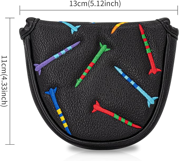 Colorful Nails Style Golf Half Mallet Putter Cover Headcover, Golf Putter Club - Image 10