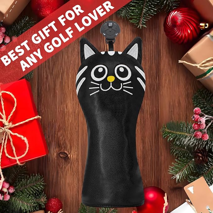 Golf Kitty Head Cover Golf Club White Leather Headcovers 1pc/4pcs Set Fits - Image 8