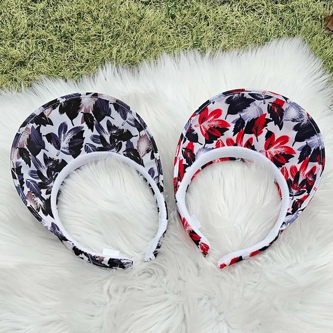 2 Pack Sun Visor Hats Women Men Clip On Wide Brim Visors Hat Outdoor Sports - Image 4
