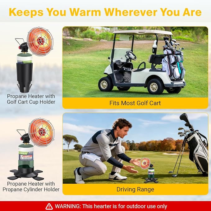 Golf Cart Heater, 9200BTU Outdoor Propane Heater - Image 2