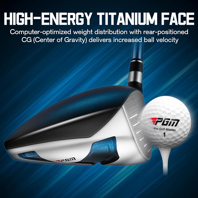 PGM 18 Pieces Men’s Golf Club Set 12pcs Clubs – Titanium #1 Driver, Draw-Biased - Image 2