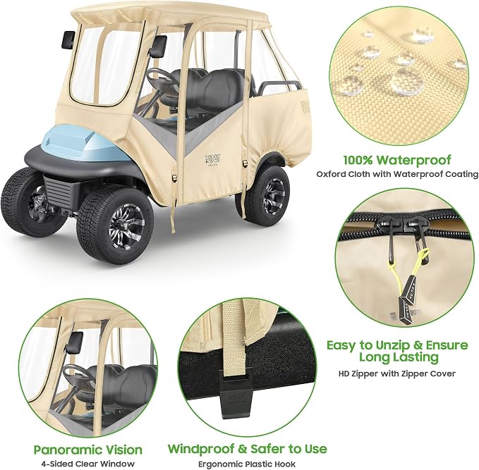 10L0L 4 Passenger Golf Cart Driving Enclosure - Image 6