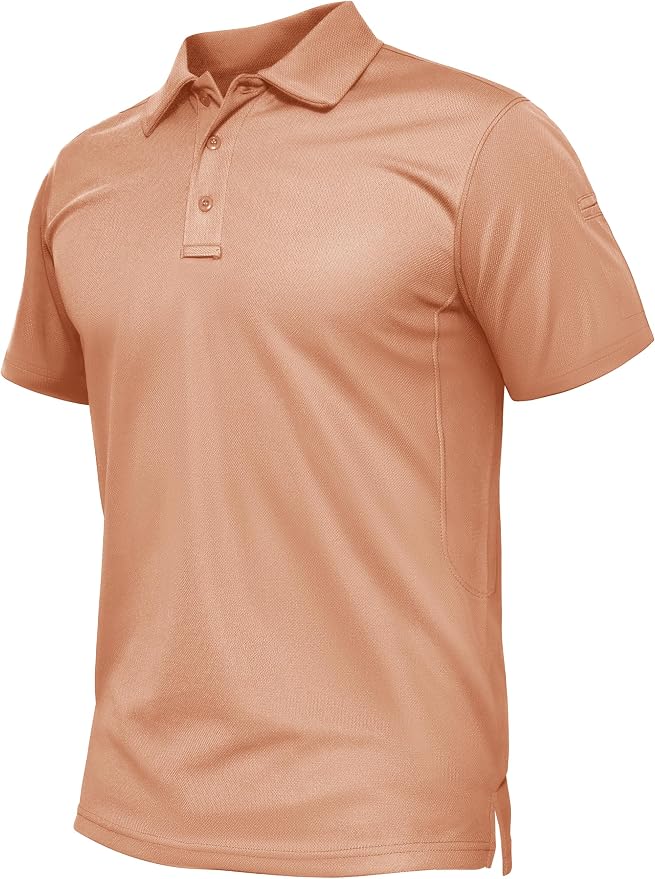 TACVASEN Mens Polo Shirt Short Sleeve Tactical Performance Collared Work Golf by TACVASEN