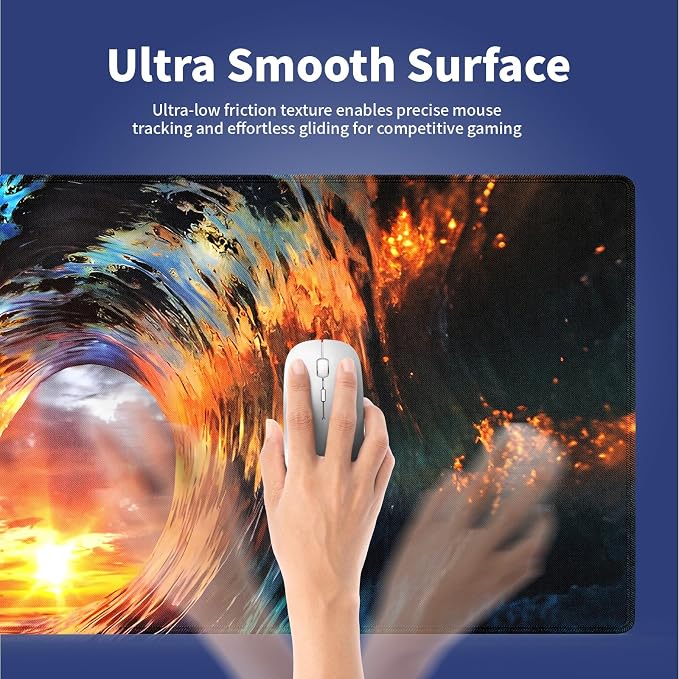 Wknoon. Extra Large Gaming & Office Mouse Pad – Huge Ocean Wave Sunset Sea - Image 4