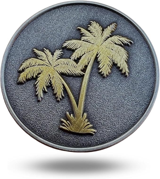 Full Metal Markers Palm Tree Unique Magnetic Metal Golf Ball Marker Accessory - Image 2