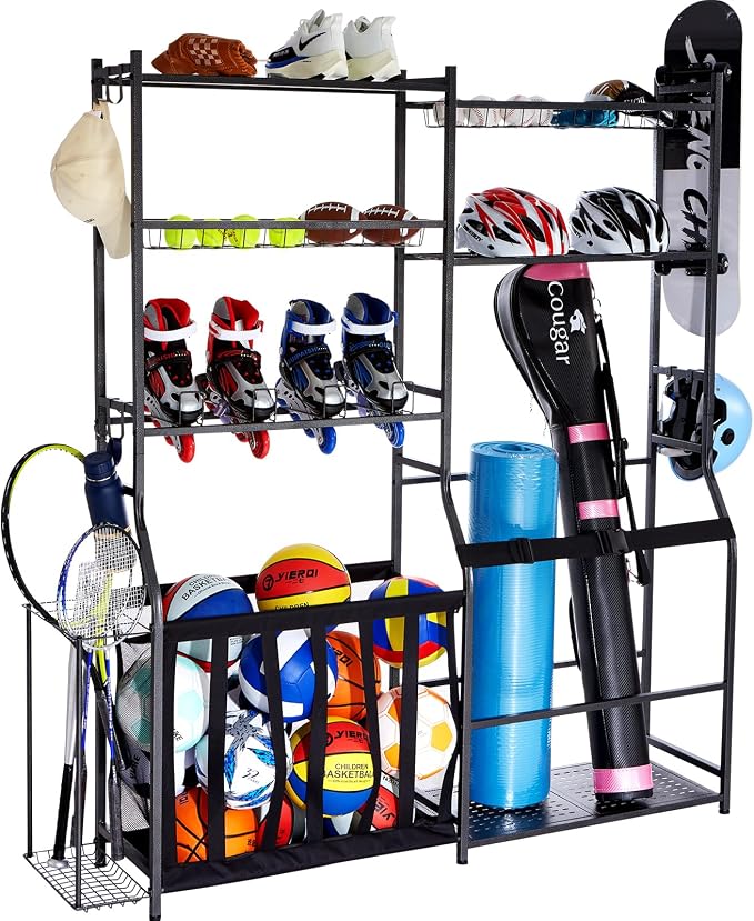 VEVOR Golf Bag Organizer, Golf Bag Storage Rack Stand Holder, Sports Equipment by VEVOR