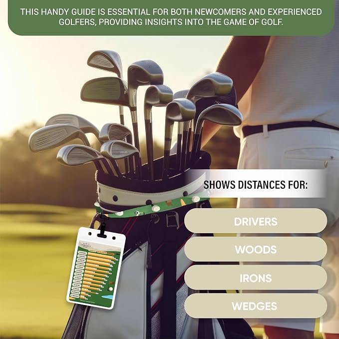 Golf Club Range Chart & Golfing Rules Reference Guide | Club Yardage Distance - Image 6