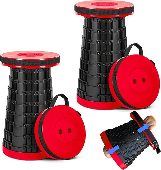 Upgraded Collapsible Stool 2-Pack, 620lbs Max Weight, Lightweight Yet Sturdy by PrestigeOutback